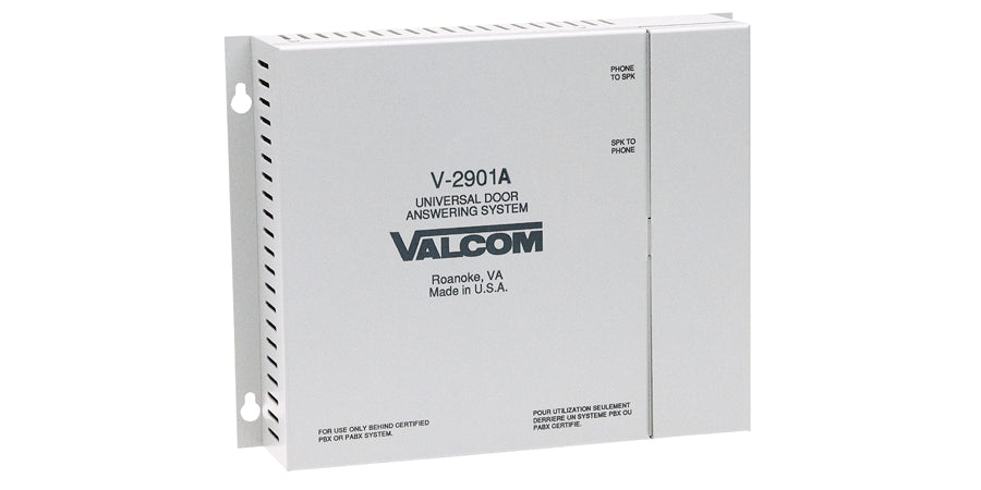 Valcom V-2901A | Door Answering Unit, 24 VDC, Gray, 600 mA, WxHxD, 11 x 8.6 x 2.3 in., Aluminum, 0 to 85% Non-Condensing