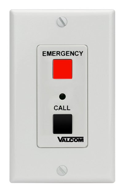 Valcom V-2995-W | Emergency/Normal Call Button, with Volume Control, White