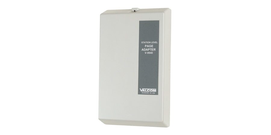 Valcom V-9940 | Expandable Station Level Page Adapter, -24 VDC, 200 mA Input, WxHxD, 4.55 x 8.2 x 2.35 in.
