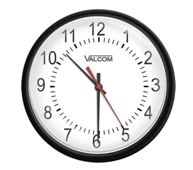 Valcom V-AW16B | 16-Inch Analog Clock, Wireless, Battery