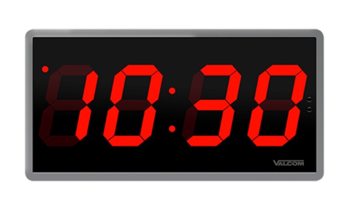 Valcom V-D2440B | Digital Clock, 4-Inch, 4-Digits, Wired, 24Vdc