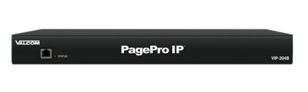 Valcom VIP-204B | Network Paging Server with 4 Audio Outputs and 4 Relays, 24 VDC