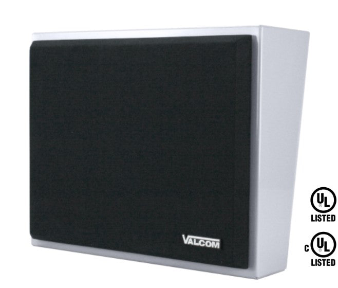 Valcom VIP-430A | IP Metal Wall Speaker, One-Way/Talkback Programmable, Gray with Black Grille