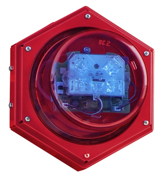 Valcom VIP-997-RD-SA | IP Outdoor/Indoor Strobe, Red, Intrado OneAlert