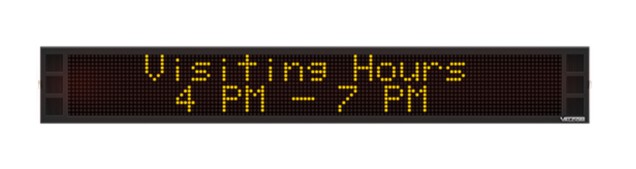 Valcom VL550F-IC | IP Text Sign with Speaker and Flashers 40-Inch Wide Black
