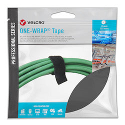 Velcro Companies 31086 | 3/4" Black Lineal Velcro Brand One-Wrap On 25Yd Rolls