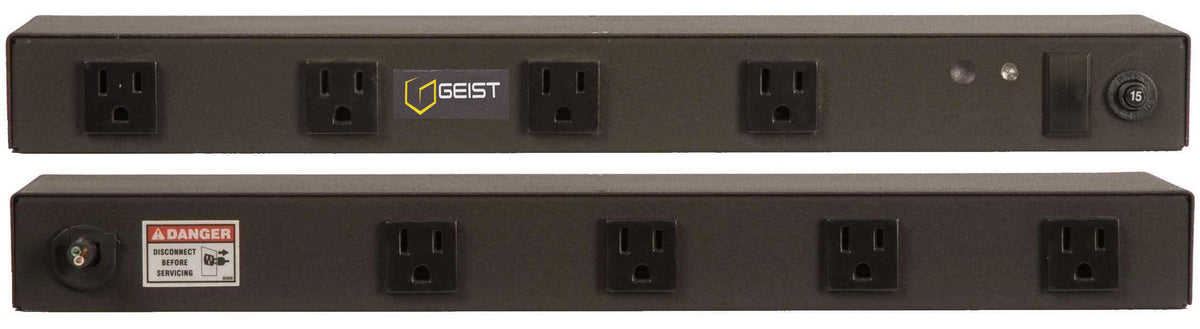 Vertiv 29172 | Horizontal, (8) NEMA 5-15R, 10FT Power Cord with 5-15P, Black Powder Coat