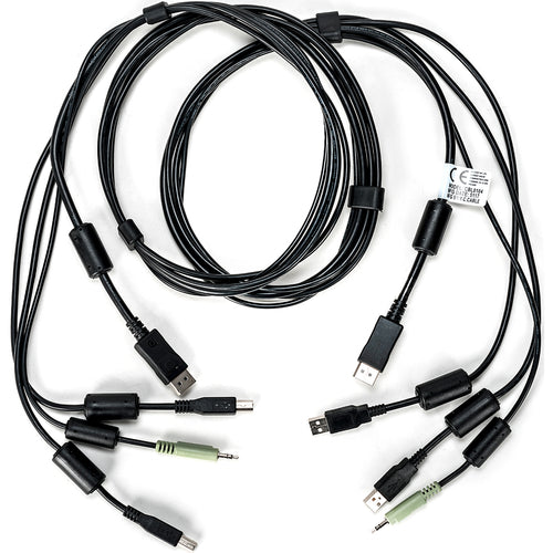Vertiv CBL0104 | Vertiv Avocent USB Keyboard and Mouse, DisplayPort and Audio Cable, 6 ft. for Vertiv Avocent SV and SC Series Switches