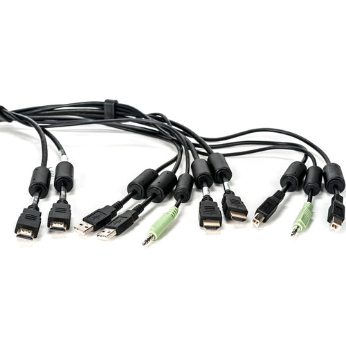 Vertiv CBL0116 | Vertiv Avocent USB Keyboard and Mouse, Dual HDMI and Audio Cable, 6 ft. for Vertiv Avocent SV and SC Series Switches - 6 ft