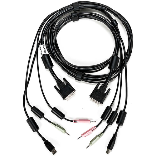 Vertiv CBL0118 | AVOCENT KVM Cable - 6 ft, Single Display, DVI-I, 1 x USB, 2 x Audio, Standard KVM cable 1-DVI-I/1-USB/2-AUDIO