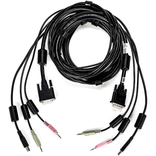 Vertiv CBL0119 | AVOCENT KVM Cable - 10 ft, Single Display, DVI-I, 1 x USB, 2 x Audio, Standard KVM cable 1-DVI-I/1-USB/2-AUDIO