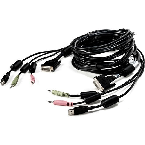 Vertiv CBL0119 | AVOCENT KVM Cable - 10 ft, Single Display, DVI-I, 1 x USB, 2 x Audio, Standard KVM cable 1-DVI-I/1-USB/2-AUDIO