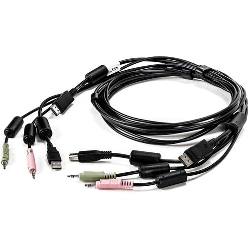 Vertiv CBL0122 | AVOCENT KVM Cable - 6 ft, Single Display, DisplayPort, 1 x USB, 2 x Audio, Standard KVM cable 1-DISPLAYPORT/1-USB/2-AUDIO.