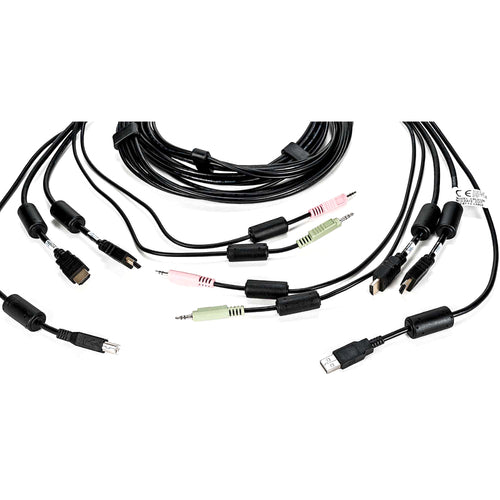 Vertiv CBL0129 | AVOCENT KVM Cable - 10 ft, Dual Display, HDMI, 1 x USB, 2 x Audio, Standard KVM cable