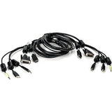 Vertiv CBL0179 | Vertiv Avocent USB Keyboard and Mouse, DisplayPort, DVI-D and Audio Cable, 6 ft. for Vertiv Avocent SV and SC Series Switches - 6 ft