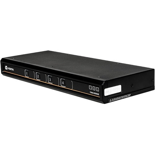Vertiv SC840D-001 | Vertiv Cybex SC800 Secure Desktop KVM| 4 Port Single-Head| DisplayPort| TAA - 4K UHD | NIAP PP 3.0 Compliant