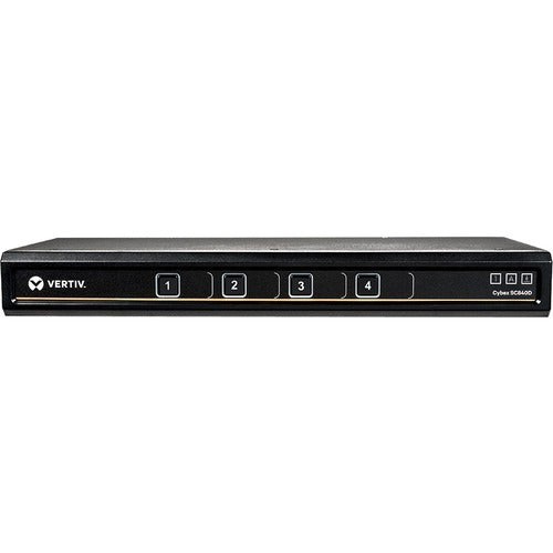 Vertiv SC840D-001 | Vertiv Cybex SC800 Secure Desktop KVM| 4 Port Single-Head| DisplayPort| TAA - 4K UHD | NIAP PP 3.0 Compliant