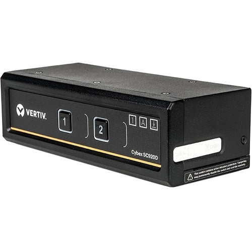 Vertiv SC920D-001 | Vertiv Cybex SC900 Secure Desktop KVM| 2 Port Dual-Head| DisplayPort| TAA - 4K UHD | NIAP PP 3.0 Compliant