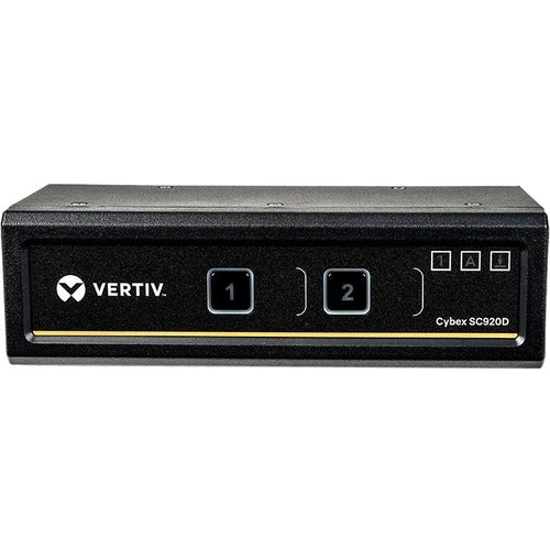 Vertiv SC920D-001 | Vertiv Cybex SC900 Secure Desktop KVM| 2 Port Dual-Head| DisplayPort| TAA - 4K UHD | NIAP PP 3.0 Compliant