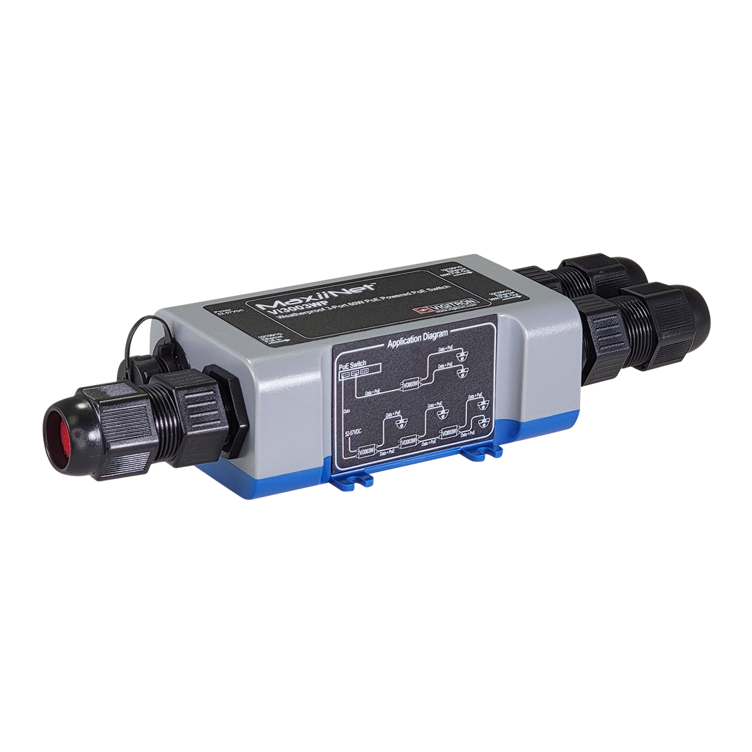 Vigitron VI3003WP | Ip67 Weatherproof 1G Drop And Insert 3-Port 60W Poe Switch