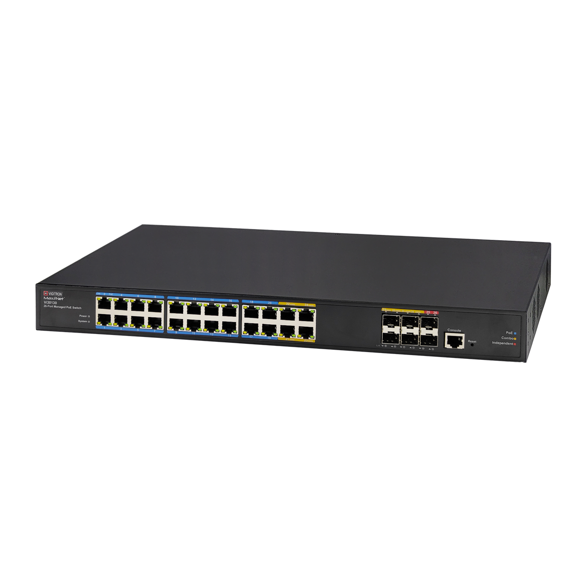 Vigitron VI30130 | 30-Port 1G, L2+/L3 Managed 90W Ieee 802.3Bt Poe Switch