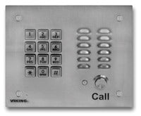 Viking Electronics K-1700-3 | Entry Phone, Flush-Mounting, 5 to 95% Humidity Rating, 20 VDC, 20 mA, 316 Stainless Steel