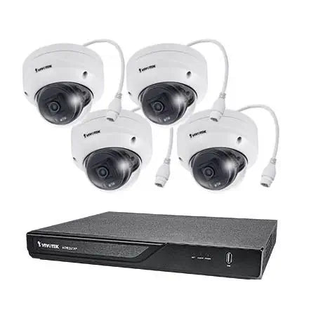 Vivotek ND9323P-2TB-4FD69 | 8 Channel NVR Kit 2TB with 4 x 2MP Outdoor IR Network Dome Cameras