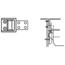 Von Duprin 1439 US19 | Rim Exit Device Roller Strike, Blade Stop, 1-3/4" Height, 1/2" Projection, Flat Black
