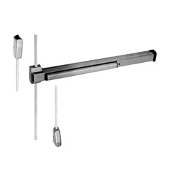 Von Duprin 2227EO-F SP28 36X84 | Exit Device, Surface Mount Vertical Rod, Fire Rated, 36" Length x 84" Height Door, Sprayed Aluminum, Without Trim