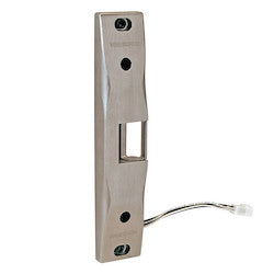 Von Duprin 6300 US32D SO24 | Rim Exit Device Strike, Surface Mount, Fail Secure, 12/24 Volt DC, Satin Stainless Steel, With Rectifier Kit
