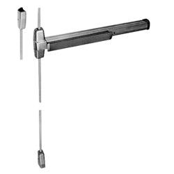Von Duprin 9927EO US28 36X84 | Exit Device, Surface Mount Vertical Rod, Exit Only, Grooved Case, 36" L, ANSI 01, Anodized Aluminum, Without Trim