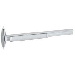 Von Duprin QELRX3327A-NL US28 RHR 42X84 | Door Exit Device, Grooved, Surface Mount Vertical Rod, Quiet Electric Latch, Request-To-Exit, Night Latch