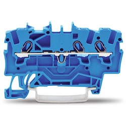 Wago Corporation 2001-1304 | 3-Conductor Through Terminal Block, 1.5 mm², Ex E II Rated, Blue