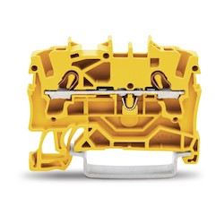 Wago Corporation 2002-1206 | 2-Conductor Through Terminal Block, 22–12 AWG, Ex II Rated, Yellow
