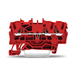 Wago Corporation 2002-1303 | 3-Conductor Through Terminal Block, 22–12 AWG, Ex II Rated, Red