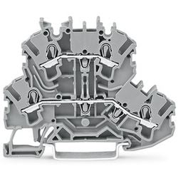 Wago Corporation 2002-2201 | Double-Deck Through Terminal Block, 2.5 mm², L/L, Push-in CAGE CLAMP, Ex e II