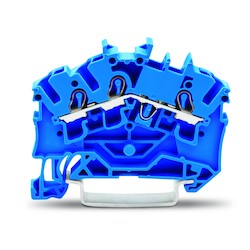 Wago Corporation 2002-6304 | 3-Conductor Terminal Block, 22–12 AWG, Ex II Rated, Blue