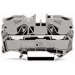 Wago Corporation 2010-1201 | 2-Conductor Through Terminal Block, 10 mm², Push-in CAGE CLAMP, for Ex e II Applications