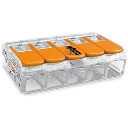 Wago Corporation 221-415/VE00-1000 | Compact Splicing Connector, 5-Conductor, Operating Levers, Max. Ambient Temp. 85°C