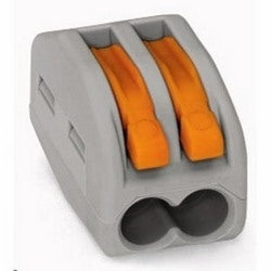 Wago Corporation 222-412/VE00-2500 | Compact Splicing Connector, 2-Conductor Terminal Block, with Operating Levers, Max Temp 85°C