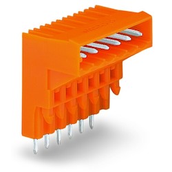 Wago Corporation 232-376 | 16-Pole Male Header, Double-Deck, Angled Solder Pins