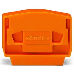 Wago Corporation 264-369 | End Plate, For DIN-Rail Terminal Block, Orange