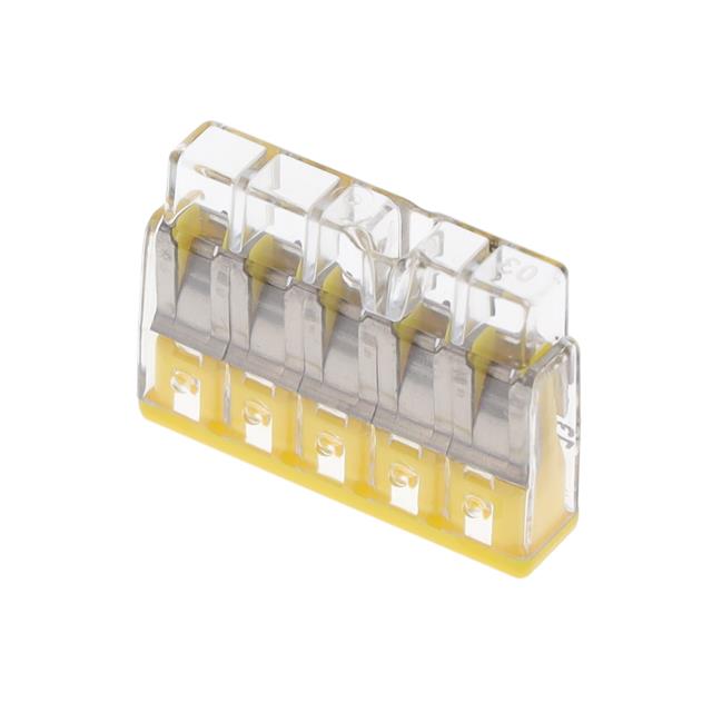 Wago Corporation 2773405K0000002 | Compact Splicing Connector, Polycarbonate, 0.248 in. L, 20 to 12 AWG, 18 to 12 AWG, 450 V