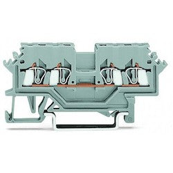 Wago Corporation 279-621 | 4-Conductor Through Terminal Block, 16–28 AWG, Gray