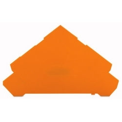 Wago Corporation 280-323 | Intermediate and End Plate for Quadruple-Deck Terminal Blocks, Orange, 1 mm Thick