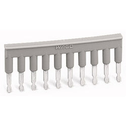 Wago Corporation 280-490 | Jumper Bar for Terminal Block, 10-Position, 5 mm, Gray