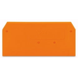 Wago Corporation 281-329 | Terminal Block End Plate, 2-Conductor, 281 Series, Orange
