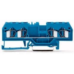 Wago Corporation 281-654 | 4-Conductor Through Terminal Block, Blue, Suitable for Ex I Applications