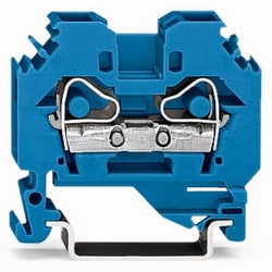 Wago Corporation 282-104 | 2-Conductor Through Terminal Block, 10–24 AWG, Side Entry, Blue