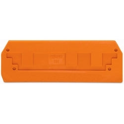 Wago Corporation 282-339 | End and Intermediate Plate, 2.5 mm / 0.098 in Thick, Orange